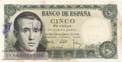 Spanien - 5  Pesetas (#140a_VG)