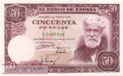 Spanien - 50  Pesetas (#141a_XF)