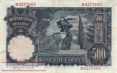 Spanien - 500  Pesetas (#142a_VF)