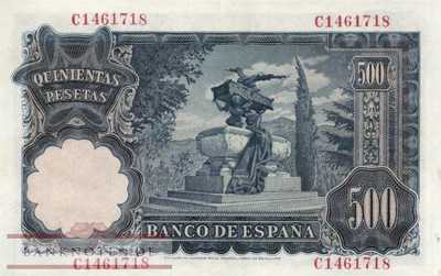 Spain - 500  Pesetas (#142a_XF)