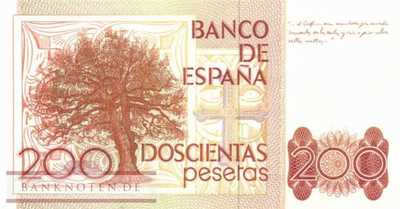 Spanien - 200  Pesetas (#156_UNC)