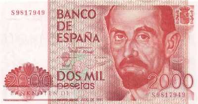 Spain - 2.000  Pesetas (#159_UNC)