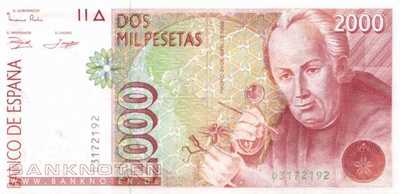 Spanien - 2.000 Pesetas (#162_UNC)