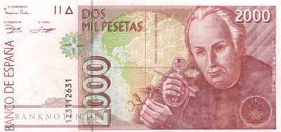 Spanien - 2.000  Pesetas (#164_AU)