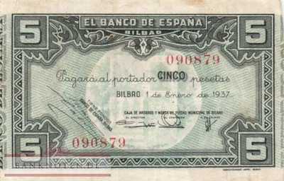 Spanien - 5  Pesetas (#S561h_VF)