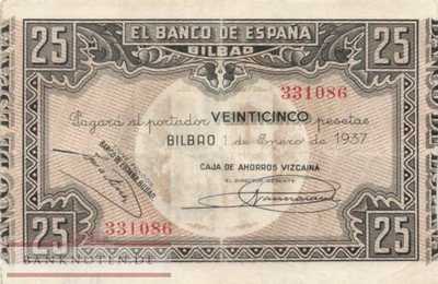 Spanien - 25  Pesetas (#S563g_VF)