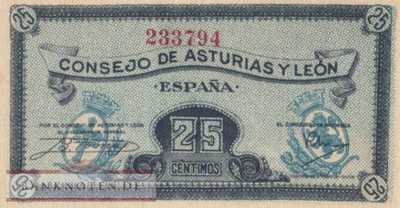 Spain - 25  Centimos (#S601_UNC)