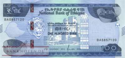 Ethiopia - 100  Birr (#055a_UNC)