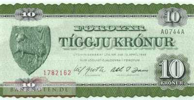 Faroer Inseln - 10  Krónur (#018_UNC)