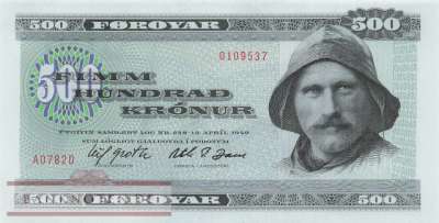 Faroer Inseln - 500  Krónur (#022a_UNC)