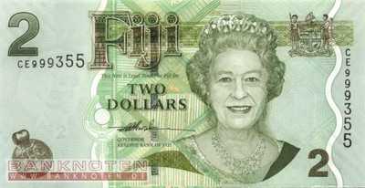 Fidschi Inseln - 2 Dollars (#109a_UNC)