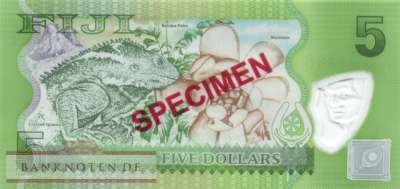 Fidschi Inseln - 5  Dollars - SPECIMEN (#115bS_UNC)