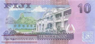 Fidschi Inseln - 10  Dollars - Ersatzbanknote (#116R_UNC)