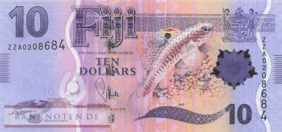 Fidschi Inseln - 10  Dollars - Ersatzbanknote (#116R_UNC)