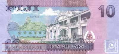 Fidschi Inseln - 10  Dollars (#116_UNC)