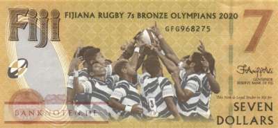 Fiji - 7  Dollars (#122-1_UNC)
