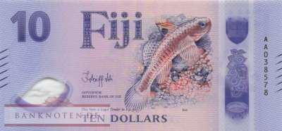 Fidschi Inseln - 10  Dollars (#126_UNC)