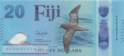Fidschi Inseln - 20  Dollars (#127_UNC)