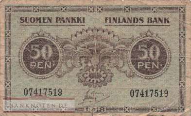 Finland - 50  Penniä (#034-9_G)