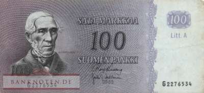 Finnland - 100  Markkaa (#106a-U2_F)