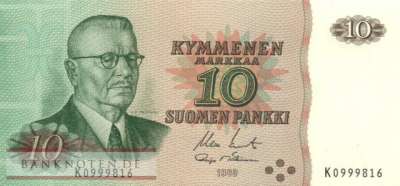 Finnland - 10  Markkaa (#111a-13_UNC)