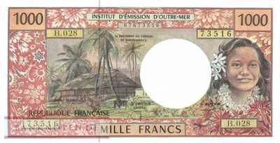 French Pacific Territories - 1.000  Francs (#002g_UNC)