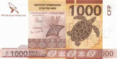 French Pacific Territories - 1.000  Francs (#006a_UNC)
