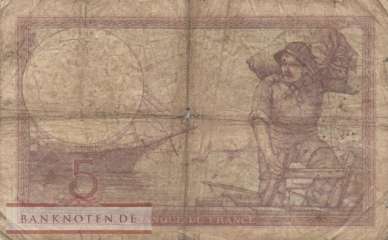 Frankreich - 5  Francs (#072e-33_VG)
