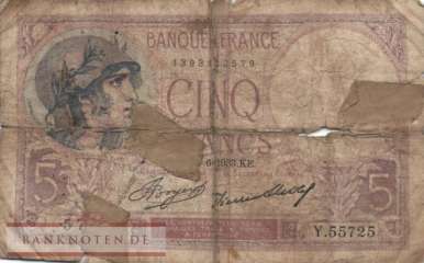 Frankreich - 5  Francs (#072e-33_FAIR)