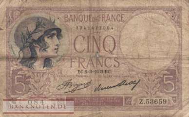 France - 5  Francs (#072e-33_VG)