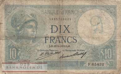 Frankreich - 10  Francs (#073d-32_VG)