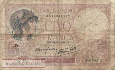 France - 5  Francs (#083-39_VG)