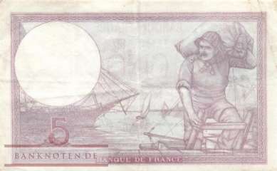 Frankreich - 5  Francs (#083-40_VF)