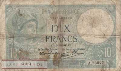 Frankreich - 10  Francs (#084-40_VG)
