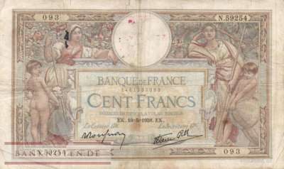 Frankreich - 100  Francs (#086b-38_F)