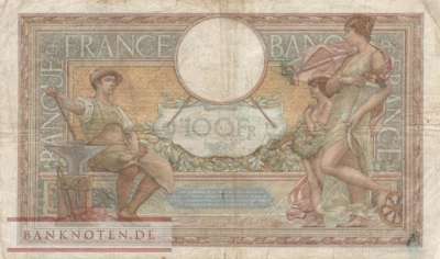 Frankreich - 100  Francs (#086b-39_VG)