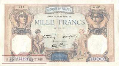France - 1.000  Francs (#090c-40_VF)