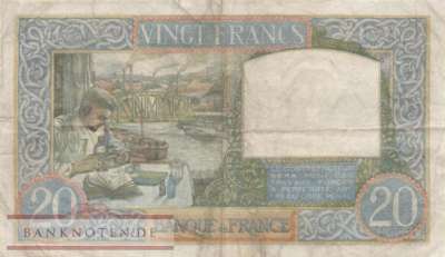 Frankreich - 20  Francs (#092b-41_VF)
