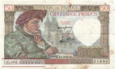 Frankreich - 50  Francs (#093-42_VF)