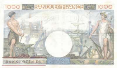 Frankreich - 1.000  Francs (#096a-40_VF)