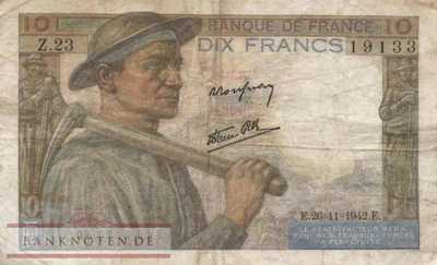 Frankreich - 10  Francs (#099e-42_F)