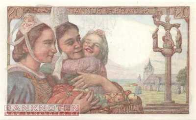 Frankreich - 20  Francs (#100a-43_AU)