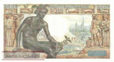 Frankreich - 1.000  Francs (#102-42_AU)