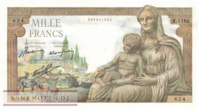 Frankreich - 1.000  Francs (#102-42_AU)