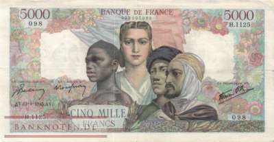 Frankreich - 5.000  Francs (#103c-45_F)