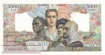 Frankreich - 5.000  Francs (#103c-45_XF)