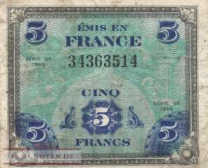 Frankreich - 5  Francs (#115a_F)