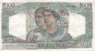 Frankreich - 1.000  Francs (#130b-49_VF)