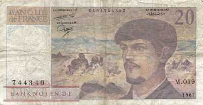 Frankreich - 20  Francs (#151b_F)