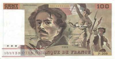 Frankreich - 100  Francs (#154g1_UNC)